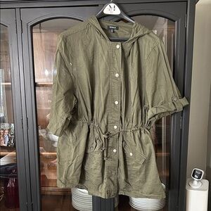 TorridOlive Green Utility Jacket with Hood